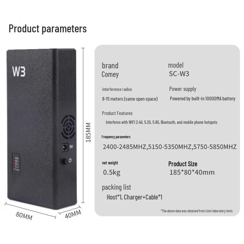 Comi SC-W3 Mini Tragbarer WiFi Signalstörer