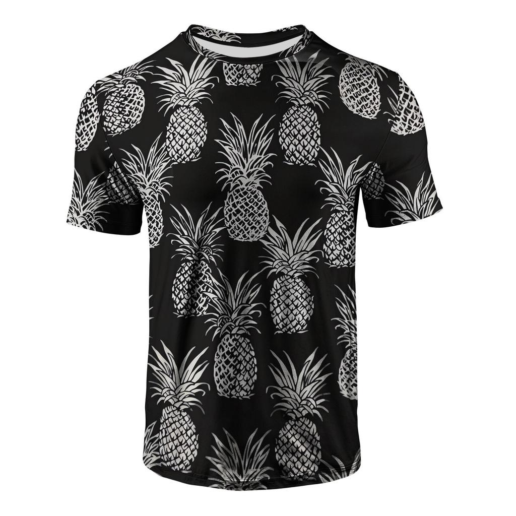 T-shirt Estiva da Uomo Girocollo Stampata in 3D Moda Versatile Traspirante Tendenza Casual