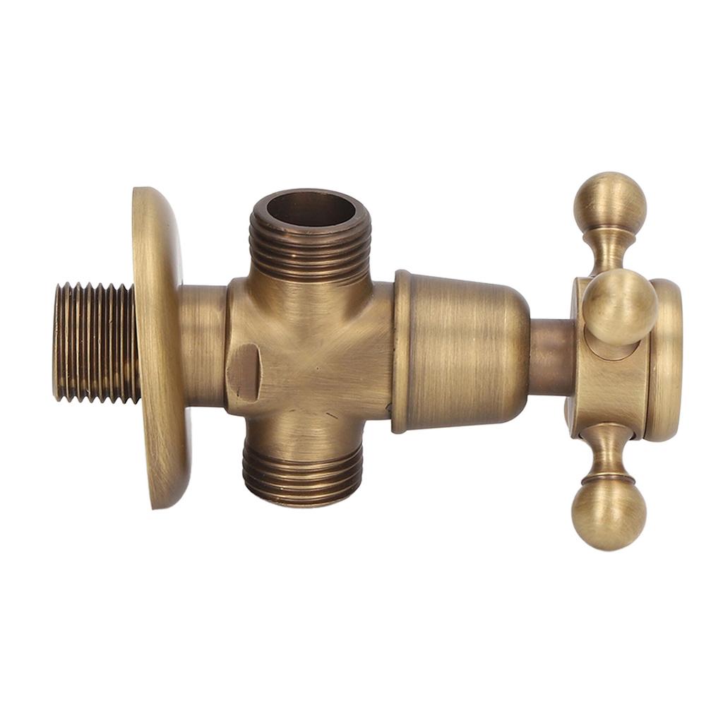 Úhlový ventil Vintage Styl Mosaz Vysoká tvrdost Dobré utěsnění Studený horký kohoutek Vodní uzavírací ventil