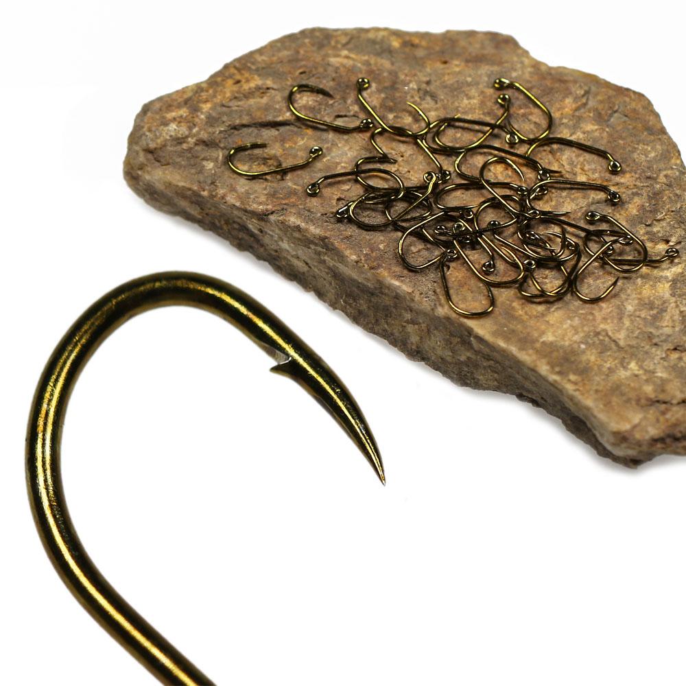 50pcs 60 Degree Angle Barbed Fly Tying Jig Hook 10# 12# 14# 16#  Bronzed Coated Wide Gap Jig Nymph Wet Fly Fishing Lures