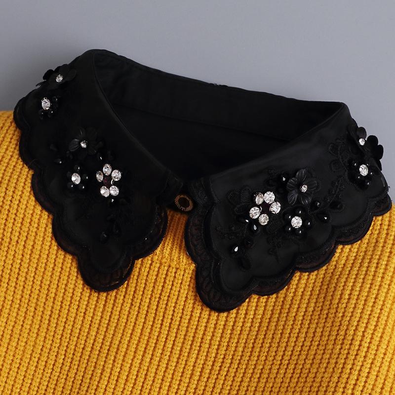 White Lapel Fake Collar Neck Decorative Chiffon Cotton Chocker Women Detachable False Collar Shirt Doll Lace Ladies Half Shirt