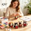 Parent Child Interactive Activity 3D Beaded DIY Kit, Lifelike Christmas Animal Beading Craft Set, Set for Kids Handmade Easy Embroidery Kit And Adults