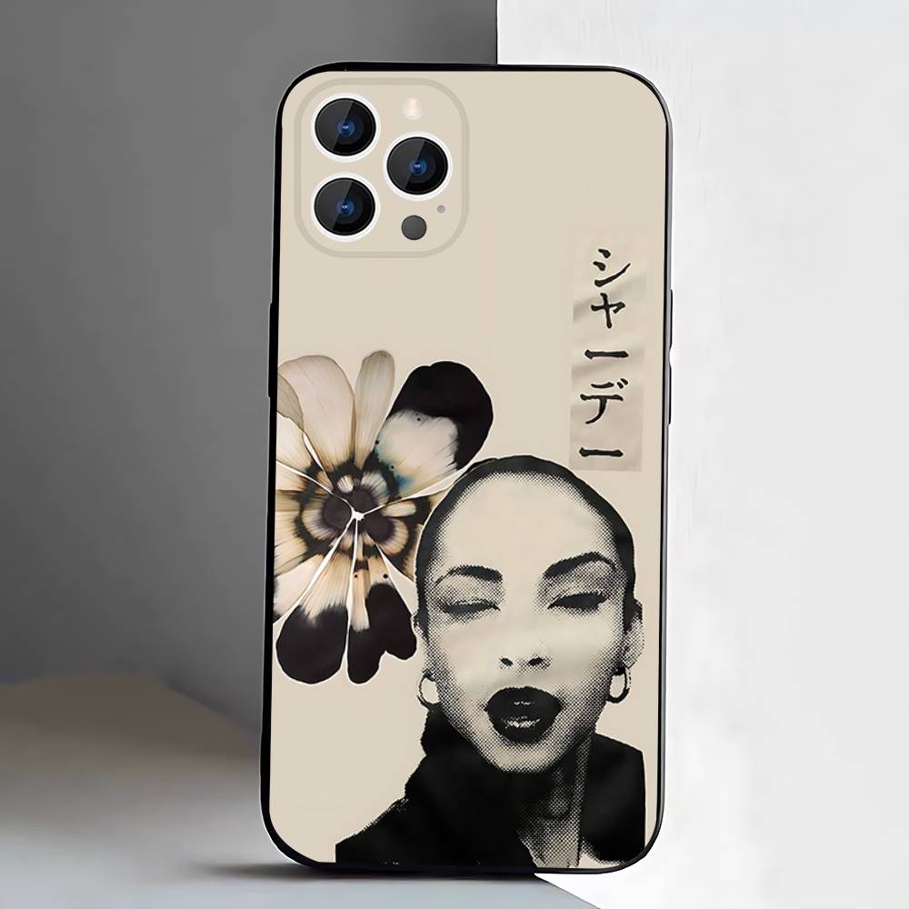 Sade Adu Love Deluxe Etui na Telefon Dla iPhone 17,16,15,14,13,12,Pro,Max,Plus,E,SE4,Air,Mini Czarne Miękkie Etui