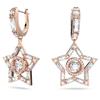Stella Hoop Earrings Star White Rose Gold Tone Plated 5617769