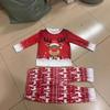 Christmas parent-child clothing family clothing Christmas family of three four loungewear pajamas set