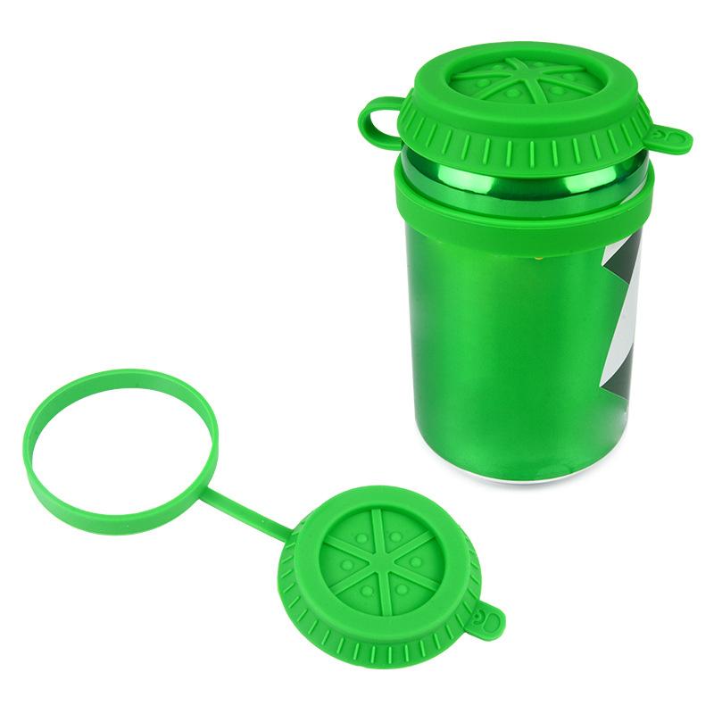 

Reusable Soda Can Cover Lids Anti-Leakage, Silicone Dustproof Can Cover For Coke, Juice, Beer And Soda, Fits Standard Cans зелений