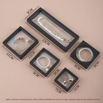 Transparente Schmuck-Display- und Aufbewahrungsbox mit Antioxidationsfolie für Armbänder und Perlen