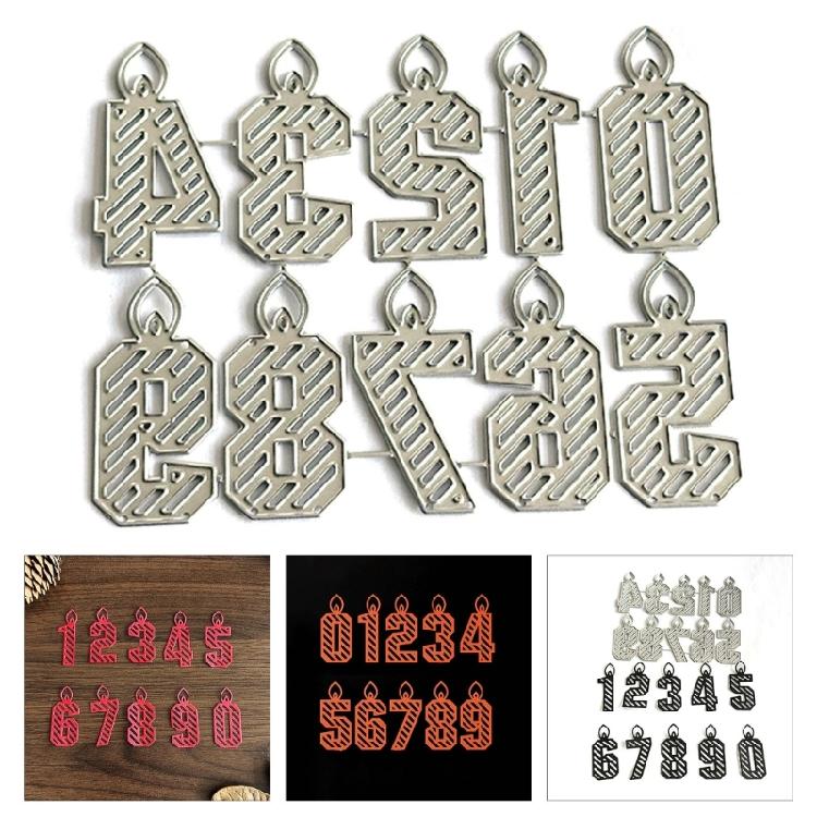 0-9 Number Cutting Dies for Photo Scrapbooking Card Making Decorations Embossing Stencils Carbon Steel Die Cuts