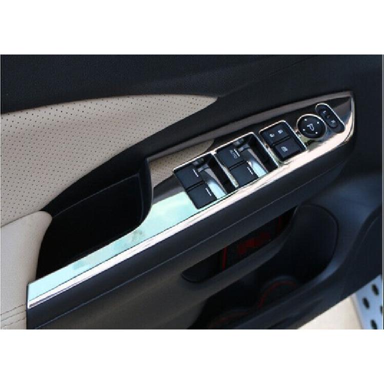 Fit For Honda CR-V CRV Window Lift Lock Switch Panel Chrome Steel 2012-2016 Trim