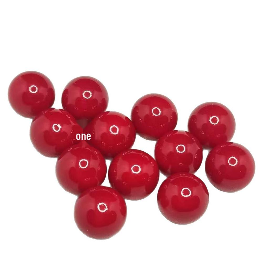 Contas ABS Vermelhas de Alto Brilho, Sem Furo, Imitando Pérolas, para Acessórios de Joias DIY