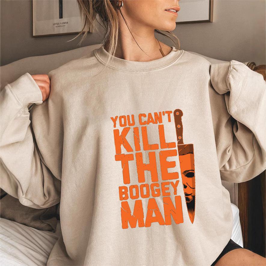 

European & American Halloween Long Sleeve Crew Neck Sweatshirt 2XL хакі