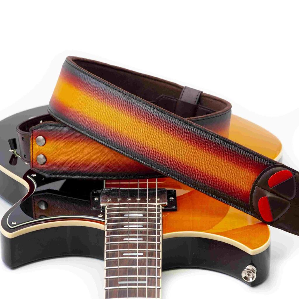 STRAPS Guitar Width Length Unique RightOn! Strap, 6cm, 95-150cm, SUNBURST,