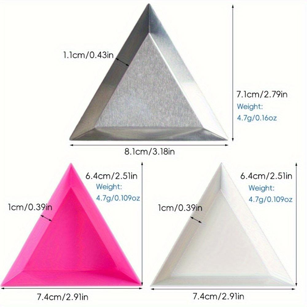 10Pcs Triangle Plate Jewelry Classification Triangle Plate Loose Bead Plate Nail Tool DIY Jewelry Display Plate Sorting Plate