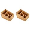 A74E-2X Remote Control Holder Key Collection Cosmetics Receipt Inclusion Organizer Storage Box Wooden Box Organizer Box