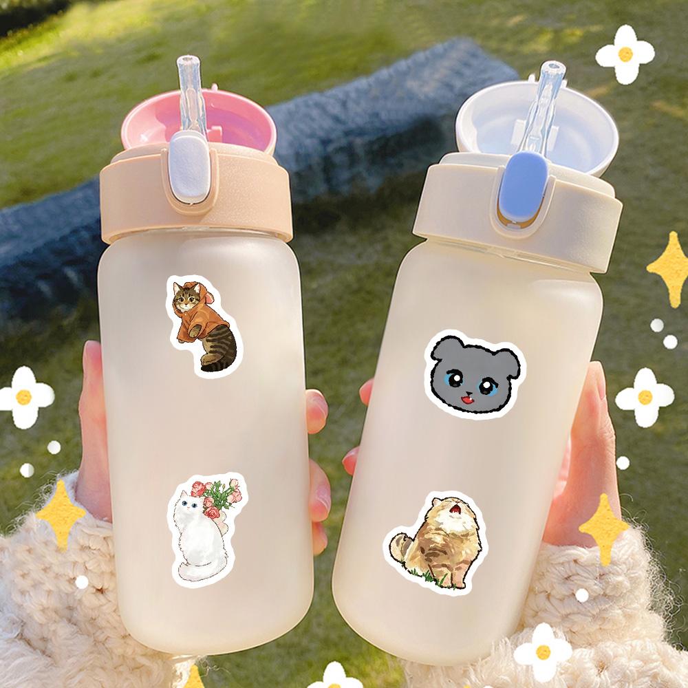82Pcs New Cute Cat Graffiti Stickers Creative Animal Cartoon Decal Diy Luggage Phone Guitar Scrapbook Waterproof Sticker Kid Toy