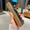 Straight Edge Aurora CD Texture Phone Case For iPhone 17 16 15 14 13 Pro Max Plus Glass Lens Protect Glossy Plating Soft Cover