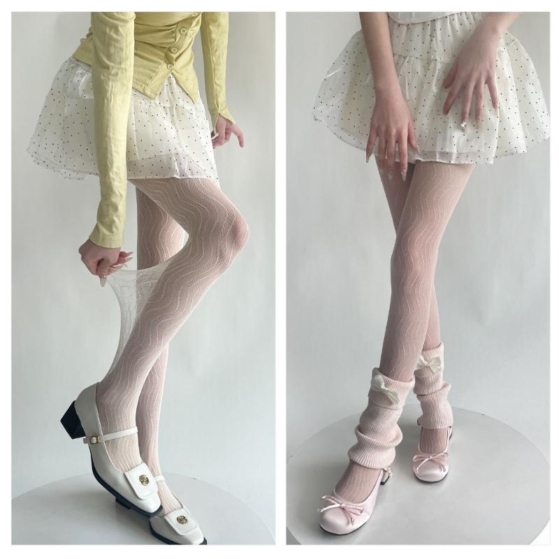Women Lace Patterned Fishnet Tights High Waist Fishnets Leggings Net Stockings Pantyhose Thigh High Stockings Hosiery