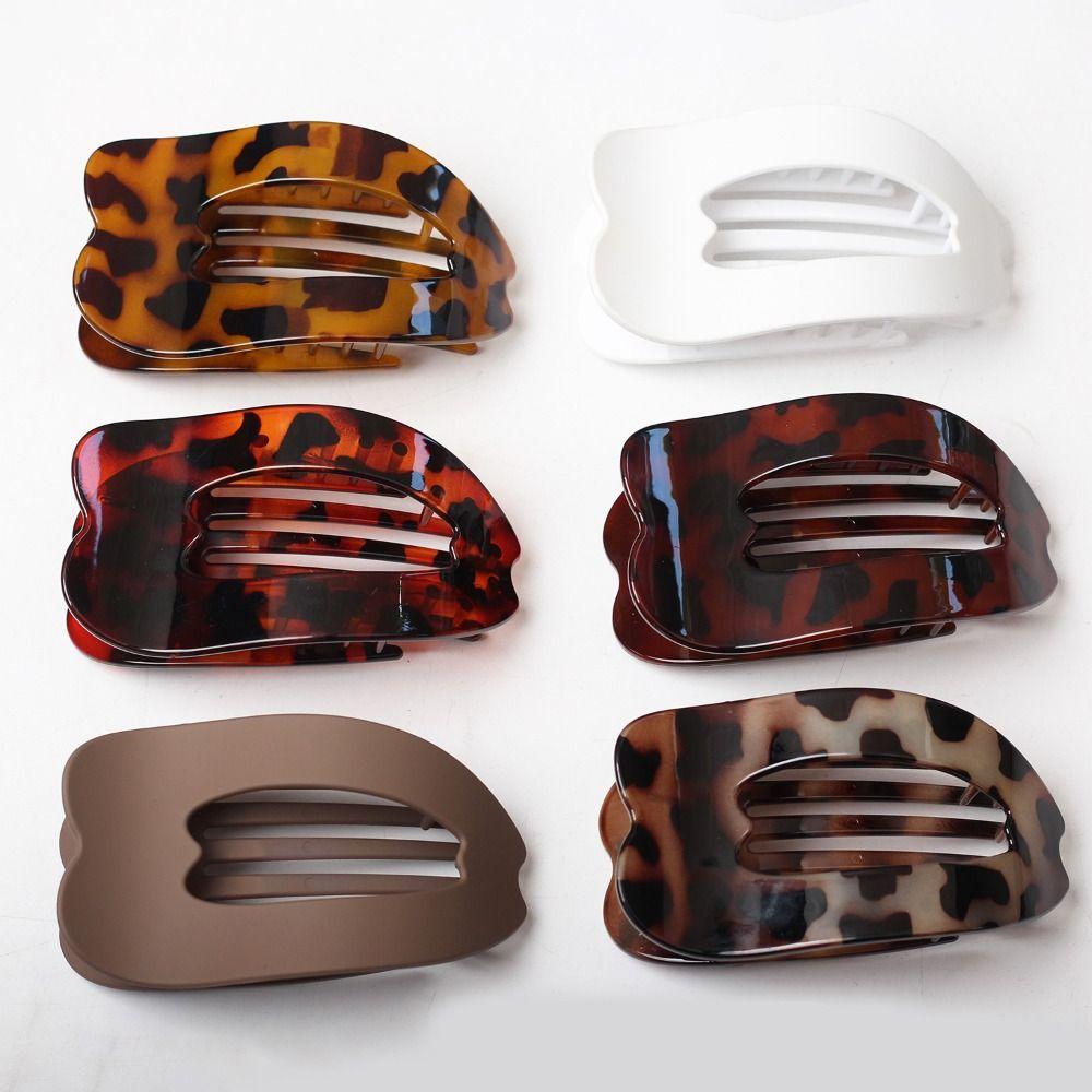 Matte Hair Claws Oval Hairpin Korean Style Barrettes  Women