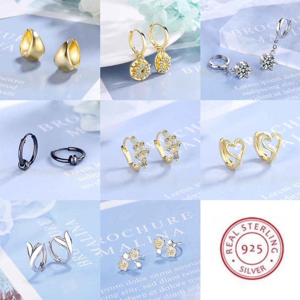 New 925 Sterling Silver Heart Stud Earrings For Women High Quality Exquisite Student Girlfriend Jewelry Accessories Heart Gift