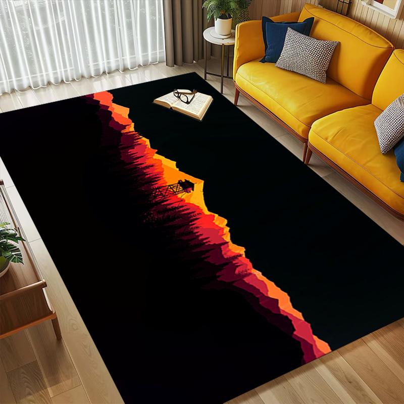 Forest Fire Living Room Nonslip Area Rug Soft Carpet For Bedroom Game Playroom Sofa Office Home Decor Doormat Christmas Gift C929860