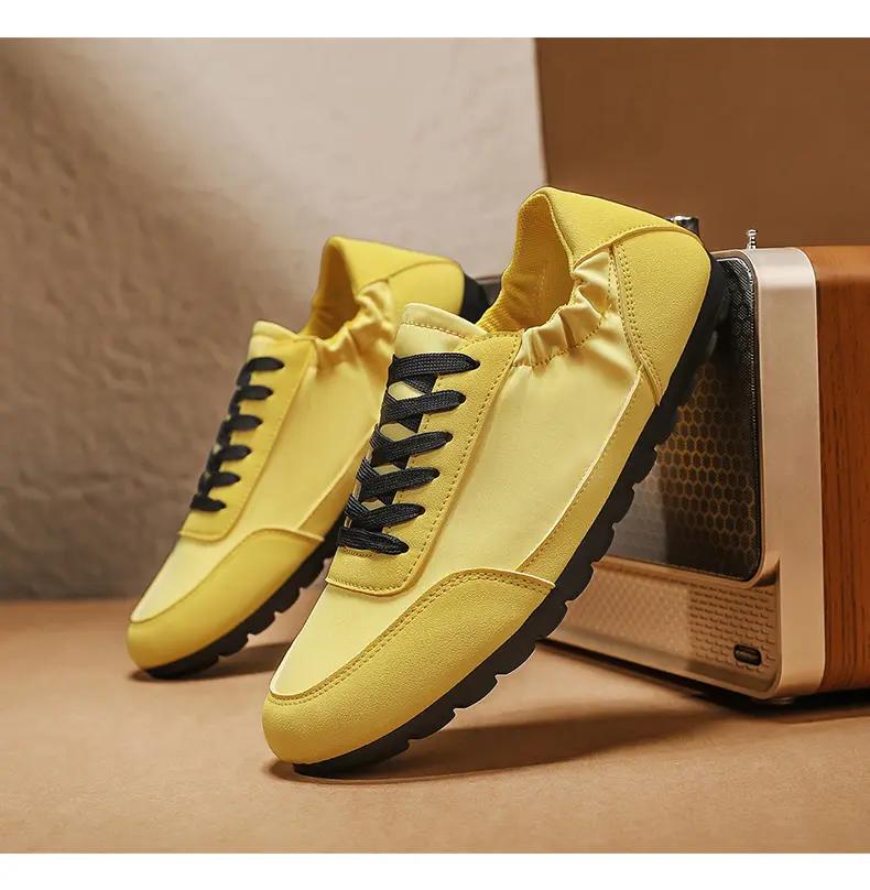Spring Autumn Casual Flats Mixed Colors Round Toe Shoes For Men Concise Lace Up Sneakers  New Arrival Hot