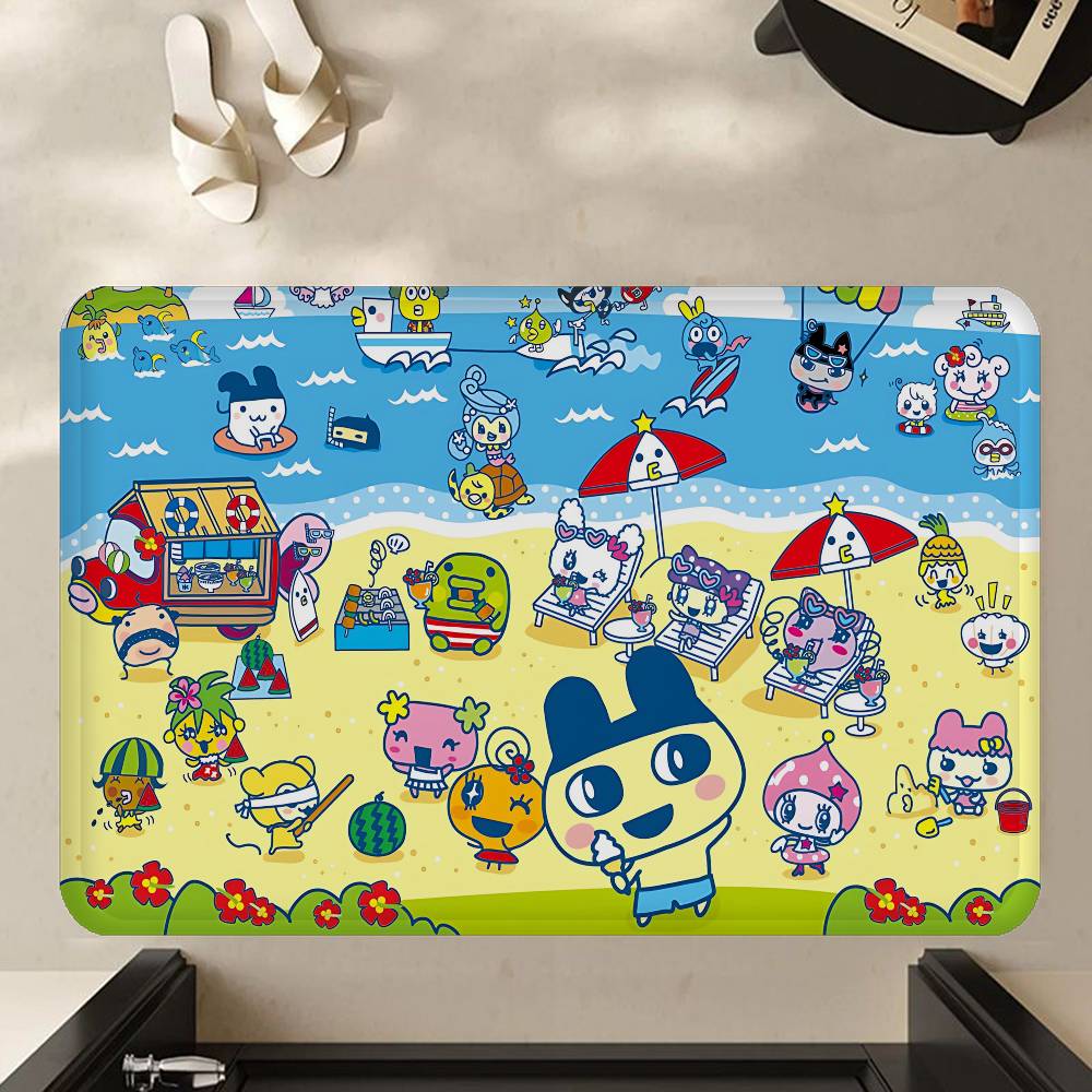Tamagotchi Cut Friend Floor Mat INS Style Soft Bedroom Floor House Laundry Room Mat Anti-skid Household Carpets