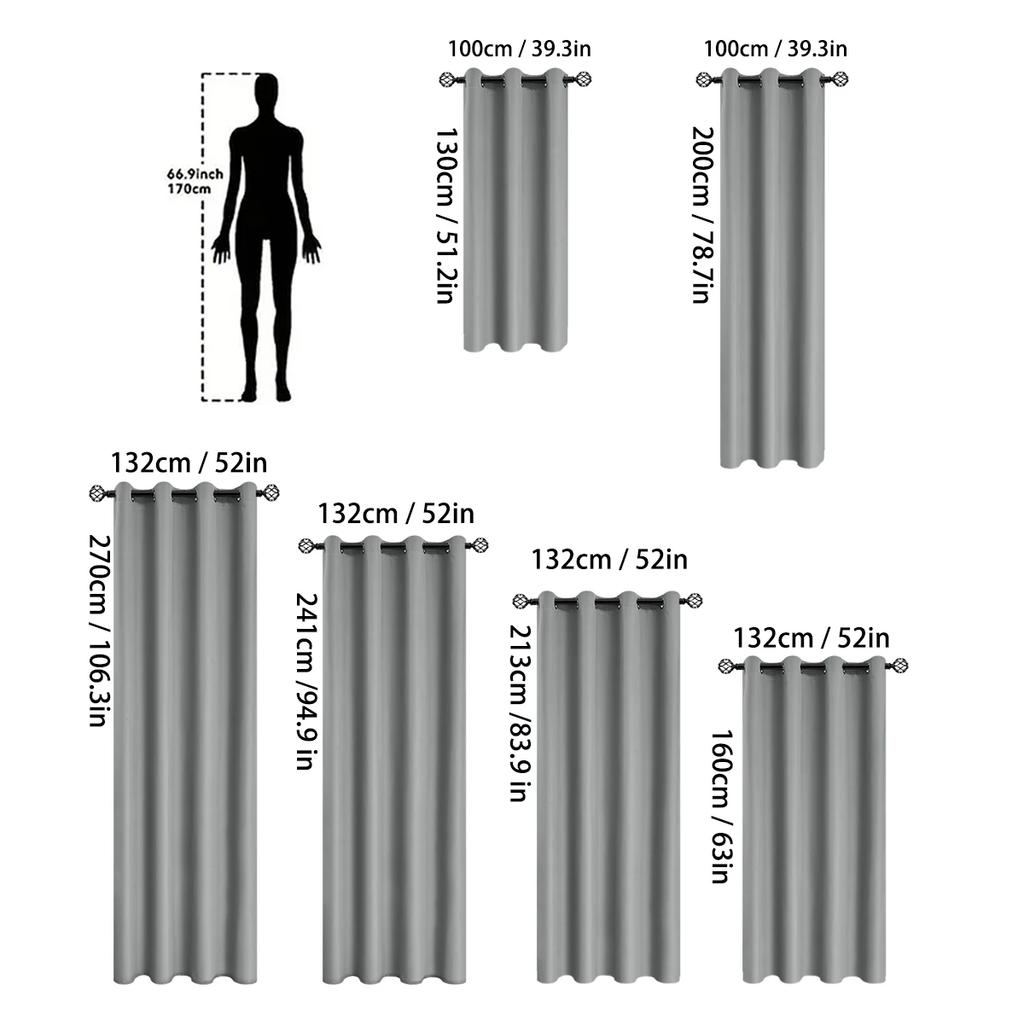 1pc Modern 100% Blackout Waterproof Outdoor Curtains, Curtains for Garden, Patio, Porch, Bedroom, Living Room, Pergola, Cabana