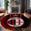 1pc Football Team (7) Print Round Carpet Chair Round Carpet Suitable for Bedroom Living Room Home Decorative Carpet