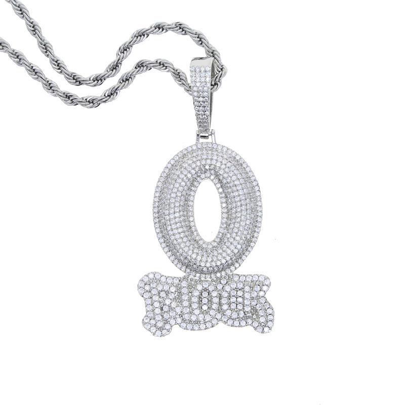 

O BLOCK Letter Zircon Pendant - Hip Hop Rap Men s Jewelry
