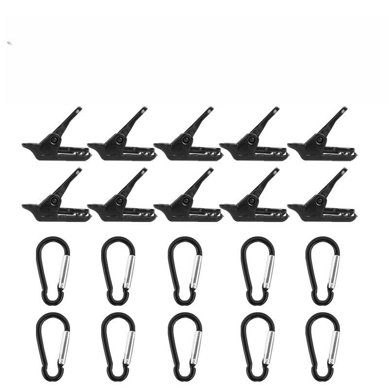 Tent Reinforcement Anchor with Alligator Clip – Outdoor Camping Awning Tie-Down Hook, Windproof Securing Clip with Inverted Design