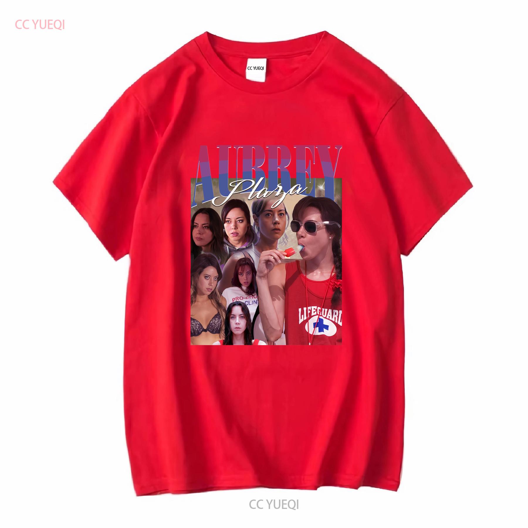 AUBREY PLAZA Vintage T shirt Homage Retro vintage Washed Comfortable fashion designer clothes Unisex Breathable graphic Soft S
