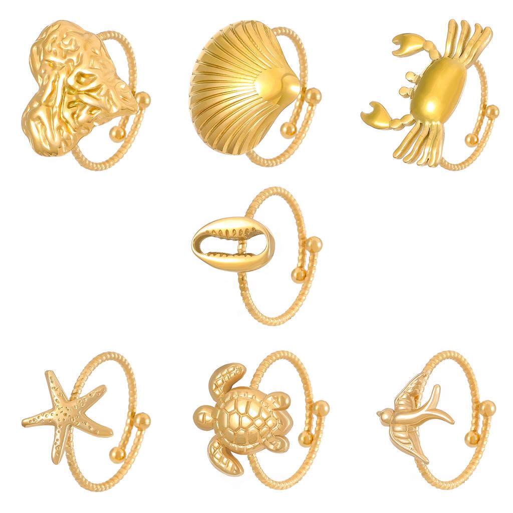 Sturdy Stainless Steel Animal Rings Stylish Statement Jewelry Accessory for Fashion Enthusiasts Daily Use Lovers