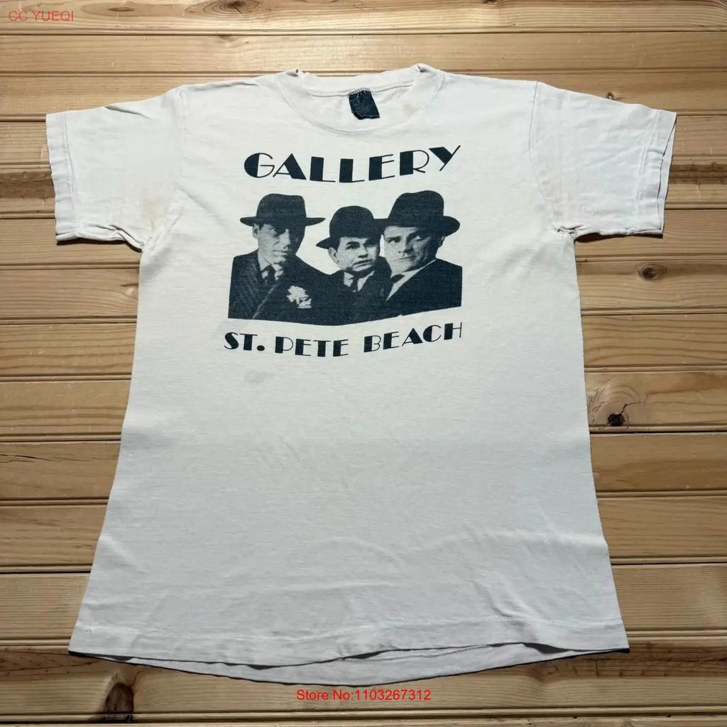Vintage 80er Jahre Gallery St Pete Beach Triff die Mafia Gangster T-Shirt Medium Vintage Unisex Oberteil für den Alltag