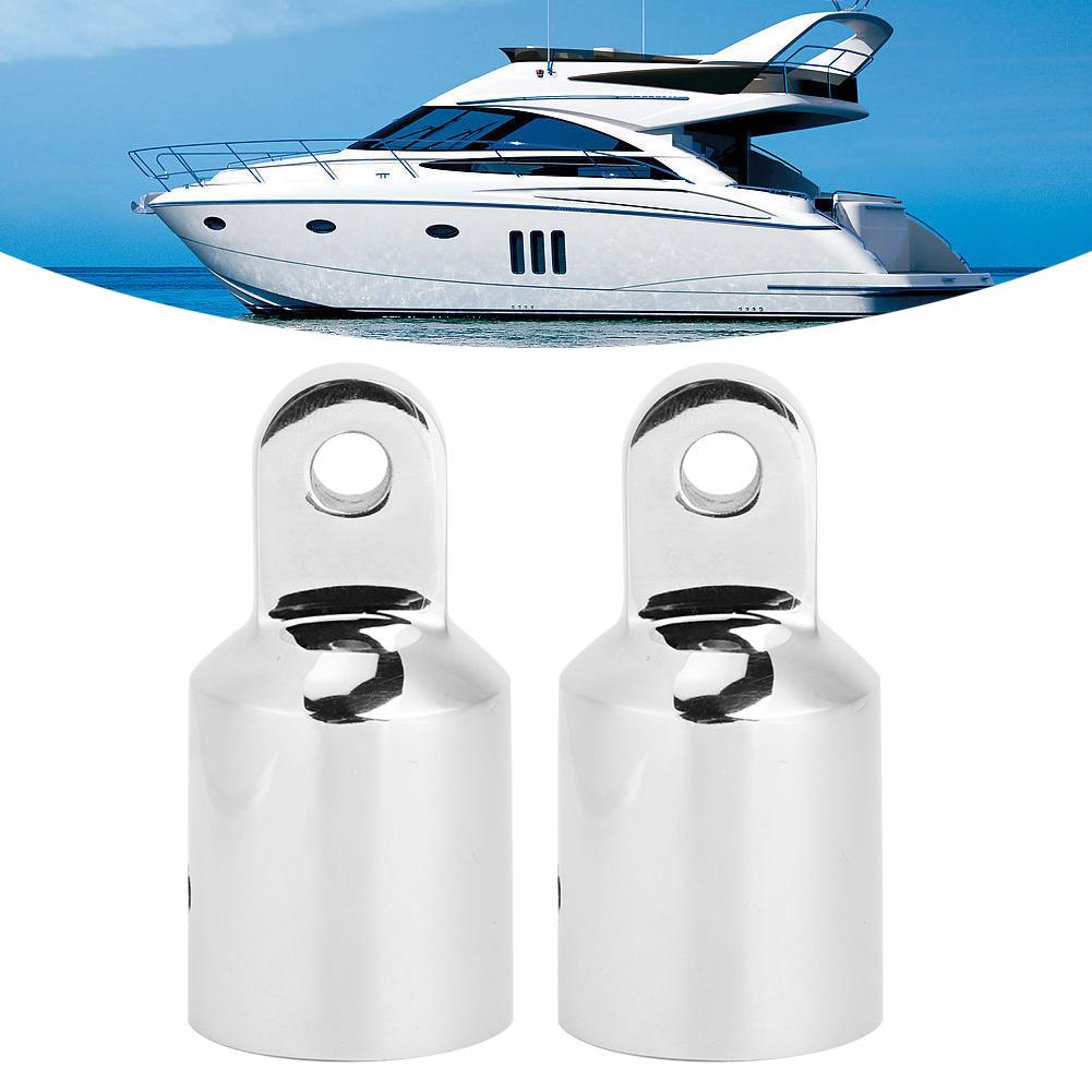 2 Stück Edelstahl Top Ösen Endkappe 22mm 0.9in Hardware Zubehör für Marineboot