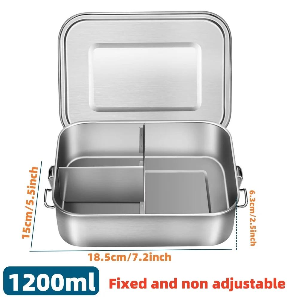 Packed bento lunch box adults, Camping lunchbox Food taper tupper airtight meal prep Side dish Sealed container Packed lunch