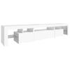 Vidaxl Szafka Pod Tv Z Oświetleniem Led, Biała, 215X36,5X40 Cm