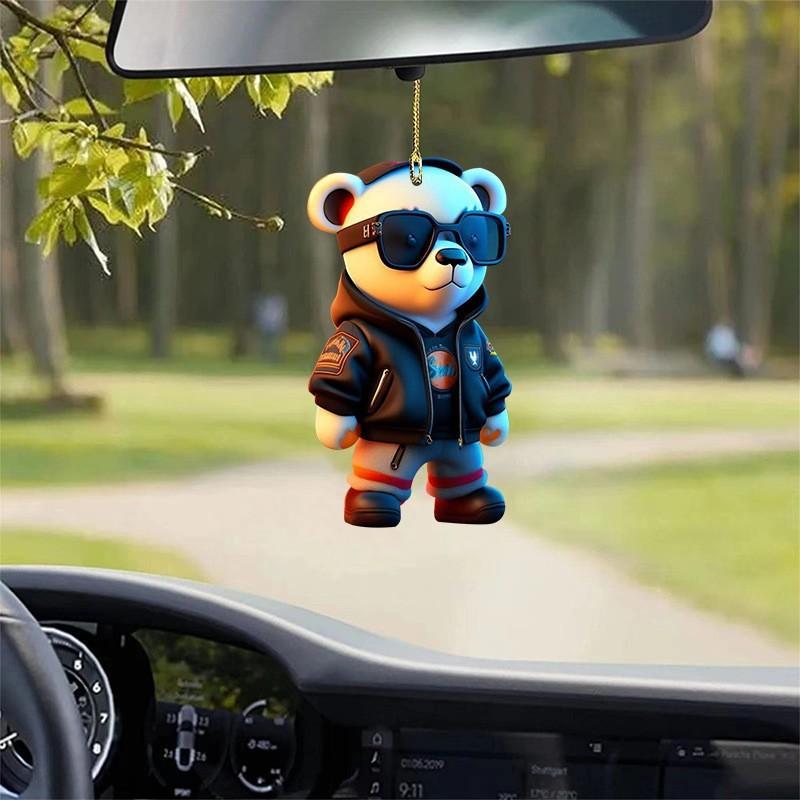 Adorable Acrylic Cartoon Car Accessories With Fragrance Ideal For Holiday Decorations