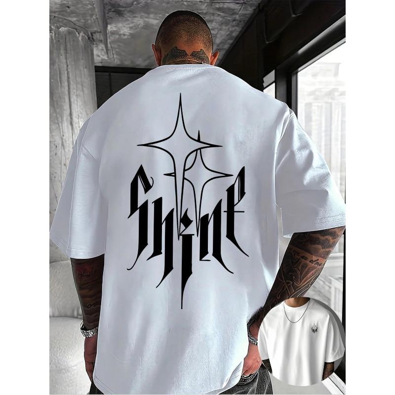European Size Short Sleeve T-Shirt with Front & Back Print - Round Neck Casual & Athletic Wear Suitable for Gym, Outings, Everyday Use