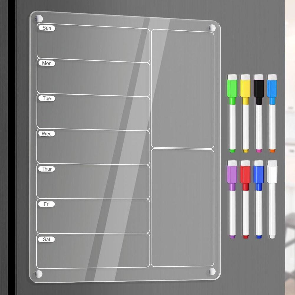 Multifunctional Fridge Weekly Calendar Erasable Memo Board  for Grocery Shopping List & Chore