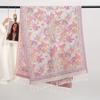 Floral Print Tassel Scarf Women Lightweight Wrap Shawl 70x175cm All-Season Versatile Accessory In Chic Elegant Style