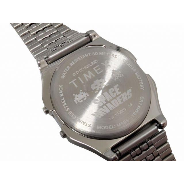 Used Like new Timex Watch Invader Digital Watch TW2V30000 Genuine Silver SPACE INVADERS TIMEX Limited Collaboration Model Men's Women's