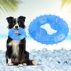 Soft Rubber Dog Cooling Toy Blue Puzzle Treat Toy Durable Cooling Chew Toy  Hot Weather