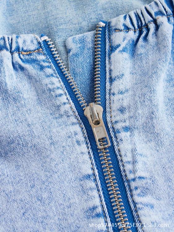 Spicy Girl Strapless Denim Jumpsuit - European & American Style 3XL
