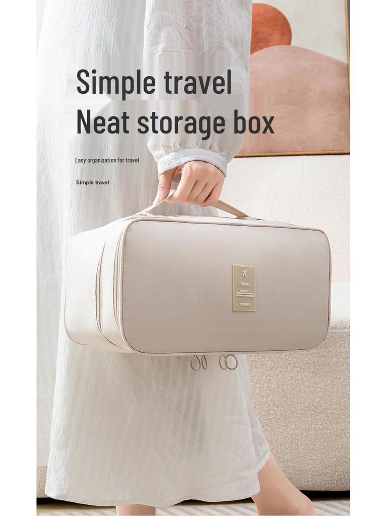 Portable Multifunctional Travel Underwear Organizer - Separate Compartments for Bras and Underpants