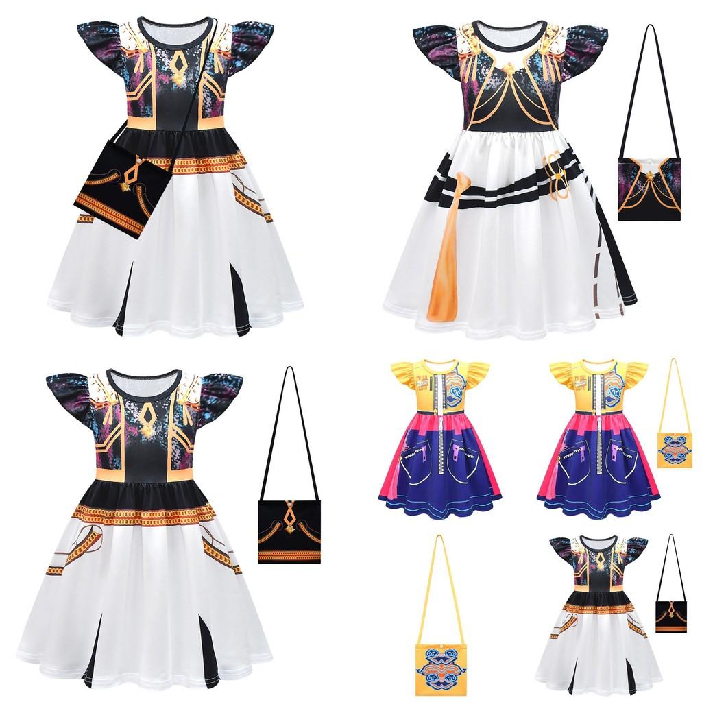 Vestido Cosplay de Menina Caçadora de Demônios Kpop com Saia Franzida para Crianças