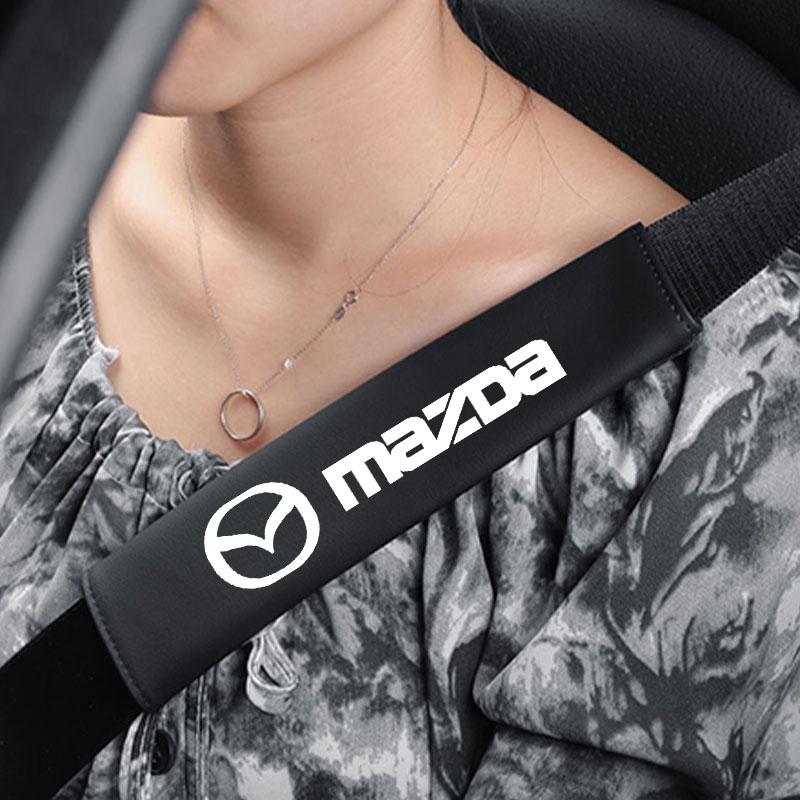 Car Seat Belt Shoulder Carbon Fibre Shoulder Pad Safety Strap Cover for Mazda M3 M6 MP Skyactiv Axela Atenza Biante BT-50 CX-30