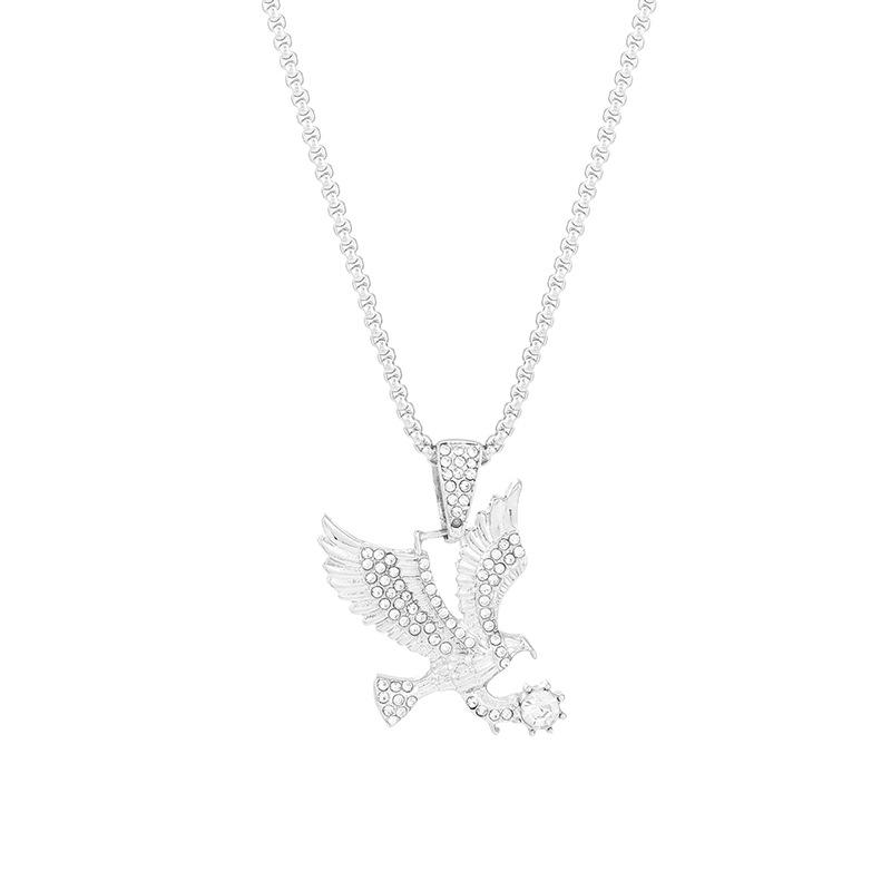 

Персонализированное мужское хип-хоп ожерелье с орлом, слегка инкрустированное цирконом, подвеска, ювелирные изделия, прямые продажи