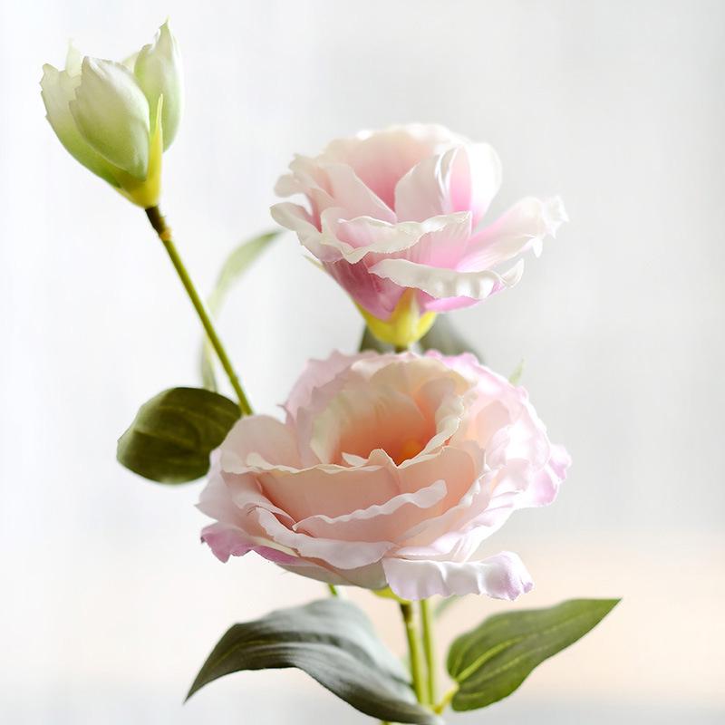 3 Branches 70cm Artificial Flower Trigeminal Eustoma Plants Room Home Decoration Fake Floral Wedding Photo Props Gifts