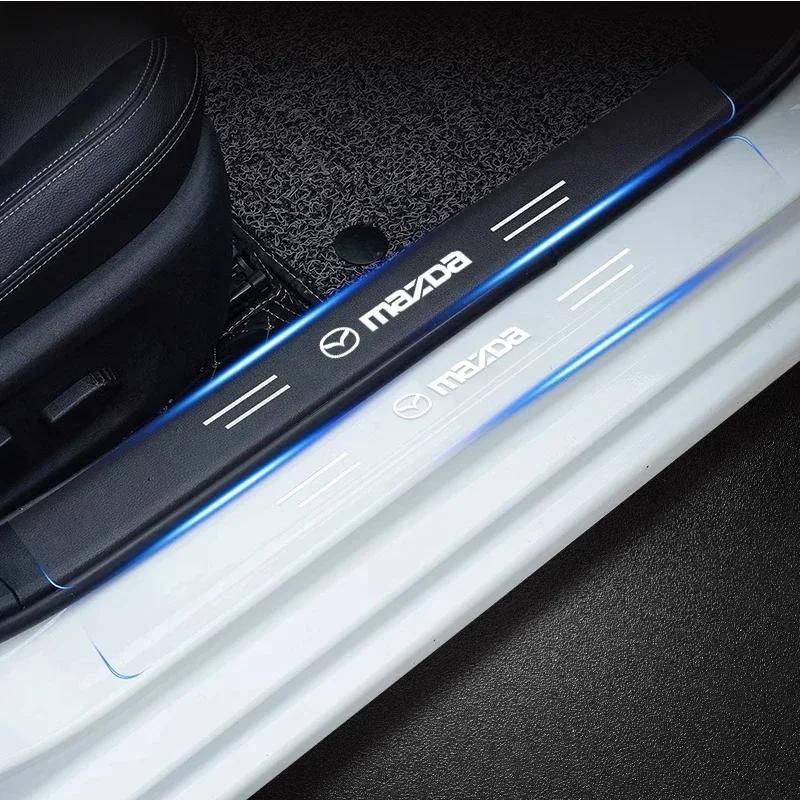 4Pcs Car Threshold Strip Transparent Sticker For Mazda 3 Alexa CX30 CX-4 CX5 CX-5 CX8 CX-8 CX-30 CX9 CX-9 Protector Accessories