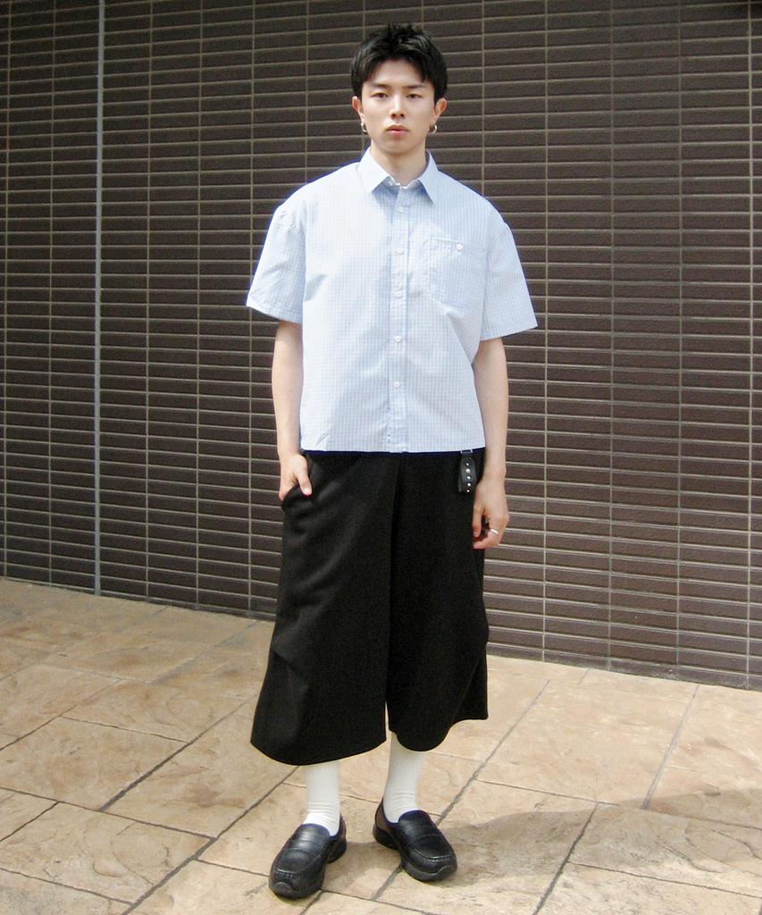 XERO One-Side Pleated Over Sweat Shorts [Black]